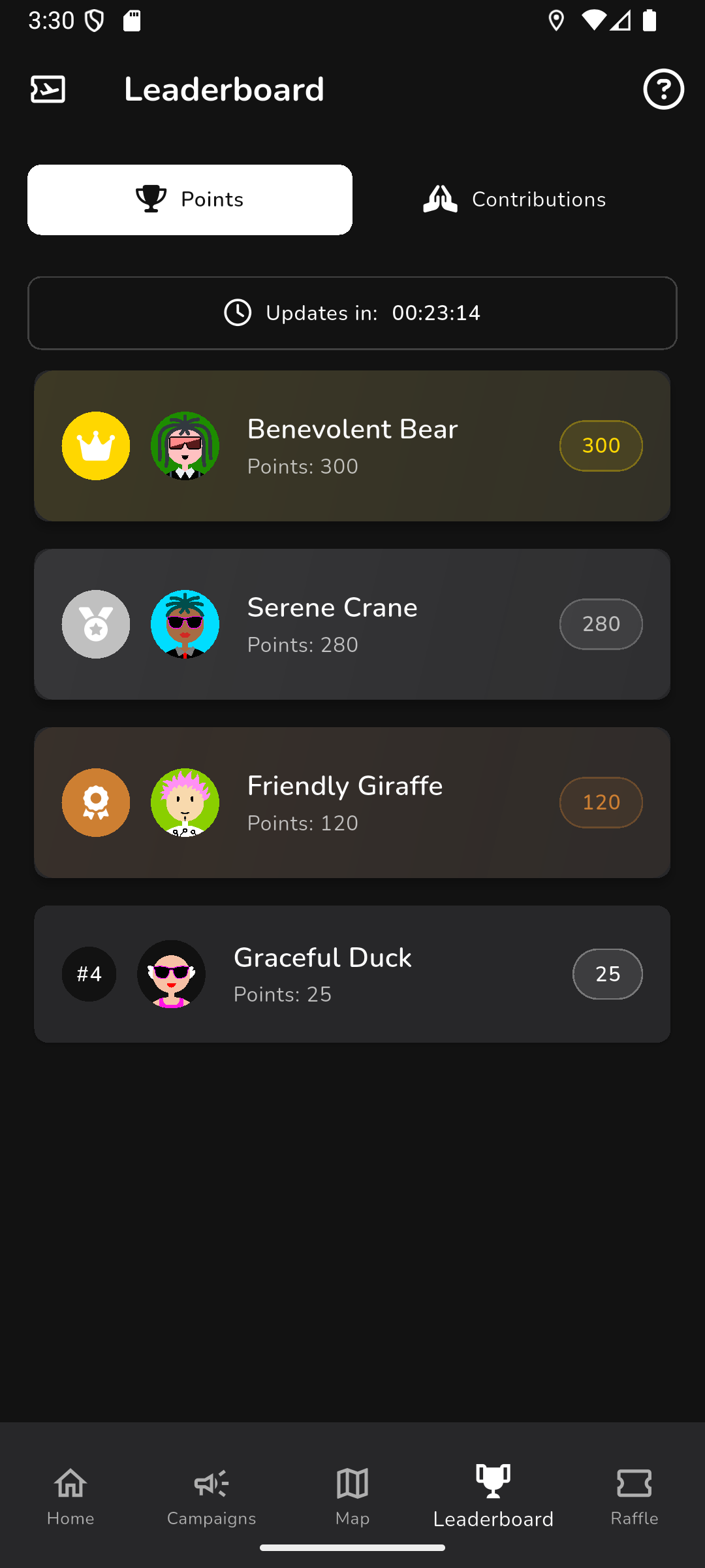 HereSay Leaderboard